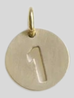 NUMBER BRASS CHARM