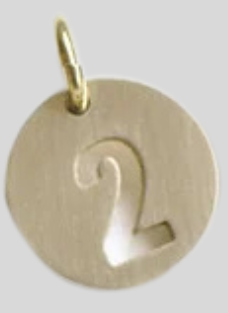 NUMBER BRASS CHARM
