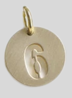 NUMBER BRASS CHARM