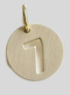 NUMBER BRASS CHARM