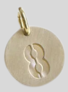 NUMBER BRASS CHARM