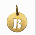 LETTER BRASS CHARM