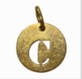 LETTER BRASS CHARM