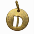 LETTER BRASS CHARM