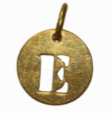 LETTER BRASS CHARM