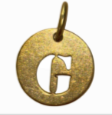 LETTER BRASS CHARM