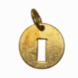 LETTER BRASS CHARM