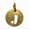LETTER BRASS CHARM