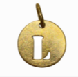 LETTER BRASS CHARM