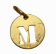 LETTER BRASS CHARM