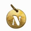 LETTER BRASS CHARM