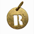LETTER BRASS CHARM