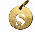 LETTER BRASS CHARM