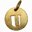 LETTER BRASS CHARM