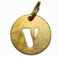 LETTER BRASS CHARM