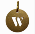 LETTER BRASS CHARM