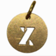 LETTER BRASS CHARM