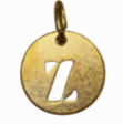 LETTER BRASS CHARM