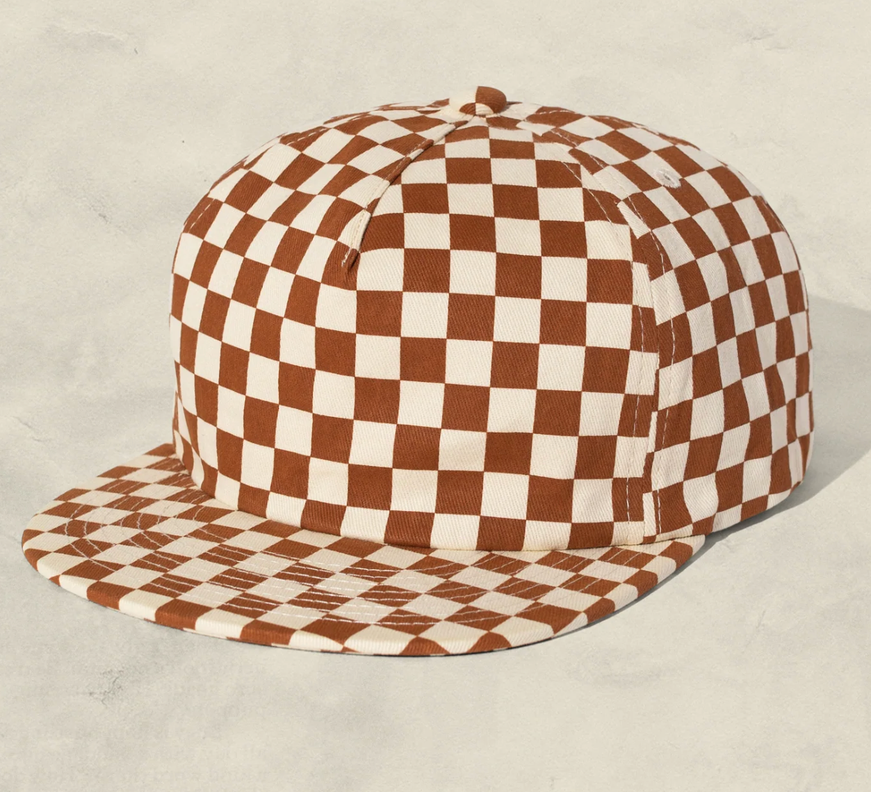 Kids Checkered Twill Caps