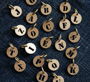 LETTER BRASS CHARM